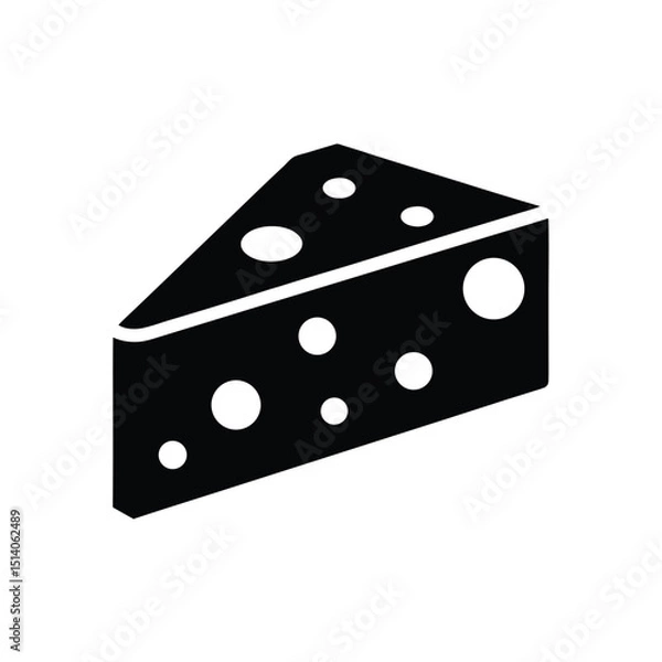 Fototapeta Cheese Wedge Icon Vector Flat Clean Look Isolated