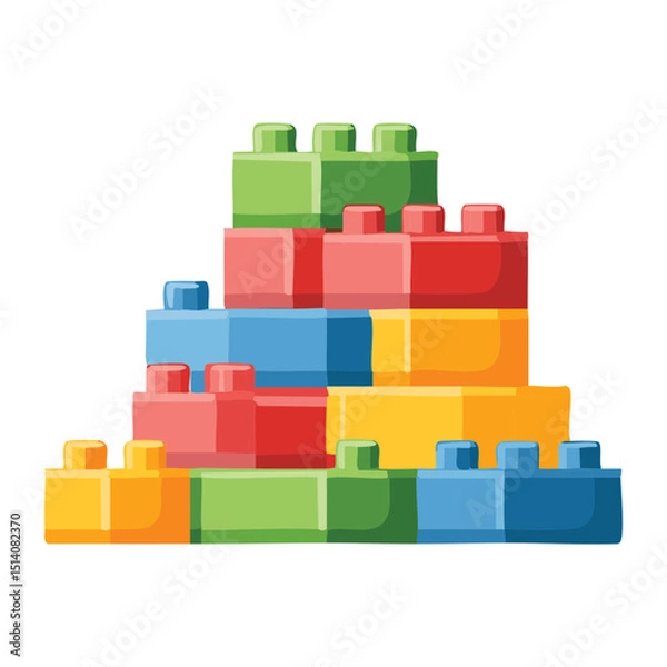 Obraz Assorted Stacked Building Blocks