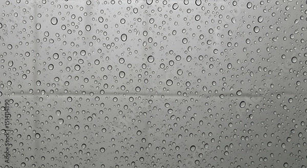 Fototapeta rain drops on metal surface