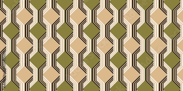 Fototapeta Seamless abstract geometric pattern. Vector Illustration.