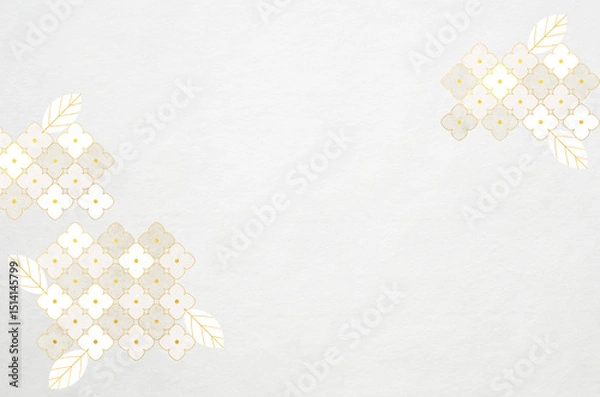 Obraz Abstract hydrangea patterned background. Modern designed Japanese washi paper texture.	