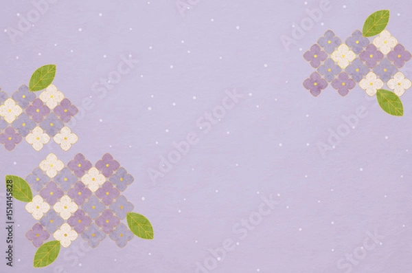 Obraz Abstract hydrangea patterned background. Modern designed Japanese washi paper texture.	