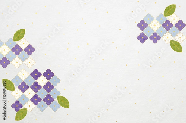 Obraz Abstract hydrangea patterned background. Modern designed Japanese washi paper texture.	