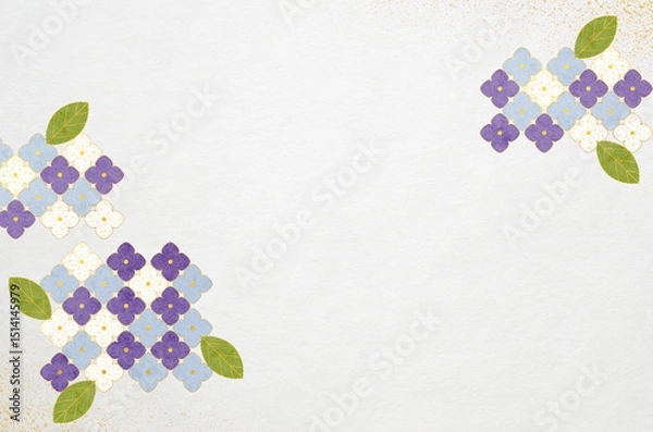 Obraz Abstract hydrangea patterned background. Modern designed Japanese washi paper texture.	