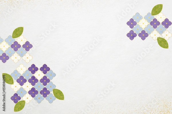 Obraz Abstract hydrangea patterned background. Modern designed Japanese washi paper texture.	
