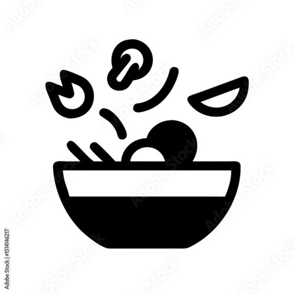 Obraz Crisp mixed vegetables cascade into a bowl as they are freshly tossed together showcasing vibrant colors and textures in a lively kitchen atmosphere
