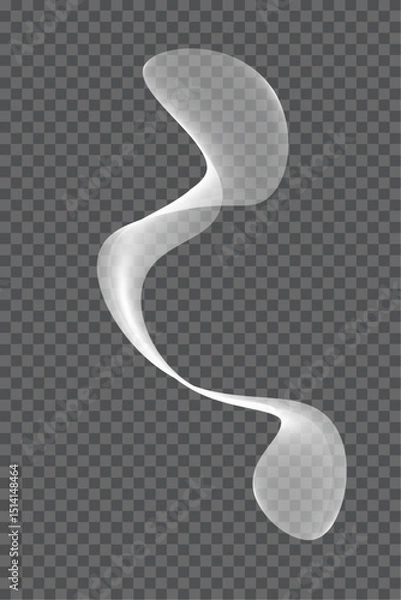 Obraz Realistic white transparent smoke. Vector illustration
