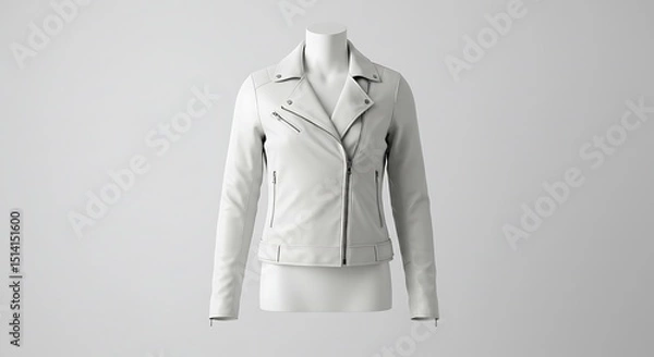 Obraz White Leather Jacket Mockup