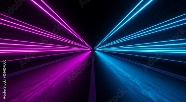 Obraz Neon Light Burst Background