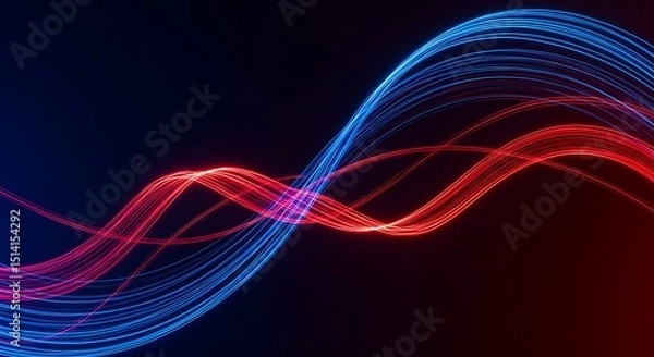 Obraz Red Wave Digital Background