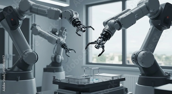 Obraz Robotic Arm in Factory