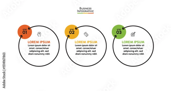 Obraz Business data visualization. timeline infographic icons designed for abstract background template milestone element modern diagram process technology digital marketing data presentation chart Vector