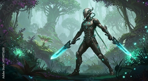 Obraz VR Fantasy Warrior with Swords