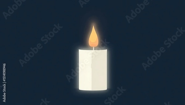 Obraz Burning White Candle