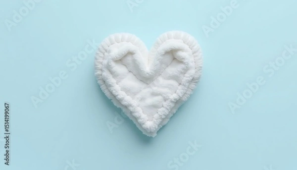 Obraz White Heart Against Blue Backdrop