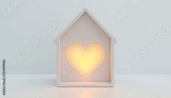 Obraz House with Heart Light
