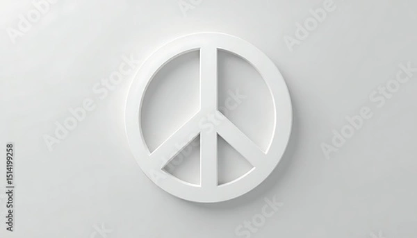 Obraz Peace Symbol on White Background