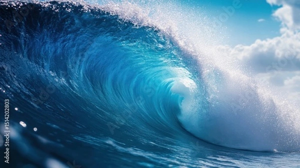 Fototapeta Majestic Ocean Wave: A Stunning Display of Nature's Power