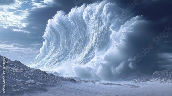 Fototapeta Frozen Wave: A Digital Masterpiece of Arctic Majesty
