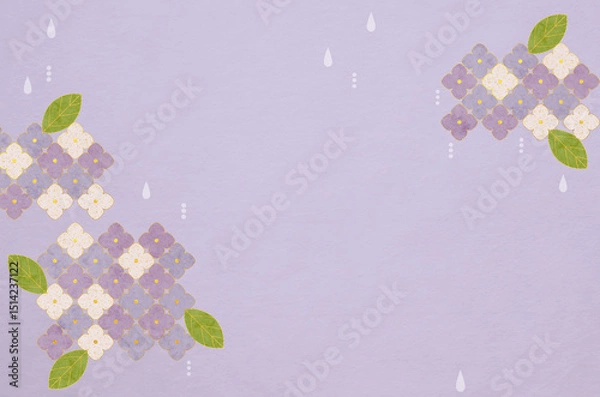 Obraz Abstract hydrangea patterned background. Modern designed Japanese washi paper texture.	