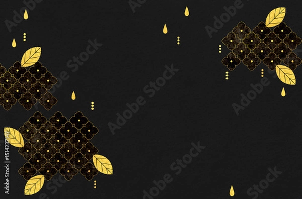 Obraz Abstract hydrangea patterned background. Modern designed Japanese washi paper texture.	