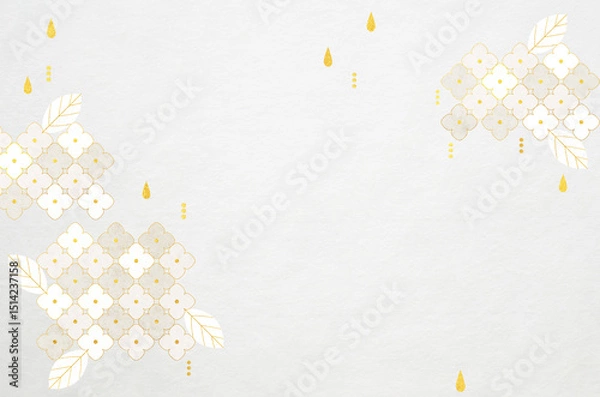 Obraz Abstract hydrangea patterned background. Modern designed Japanese washi paper texture.	