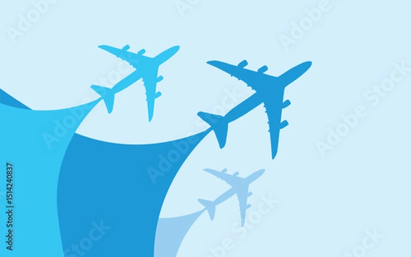 Obraz Airline travel, reaching destinations for business and leisure, Airline business and intercontinental travel