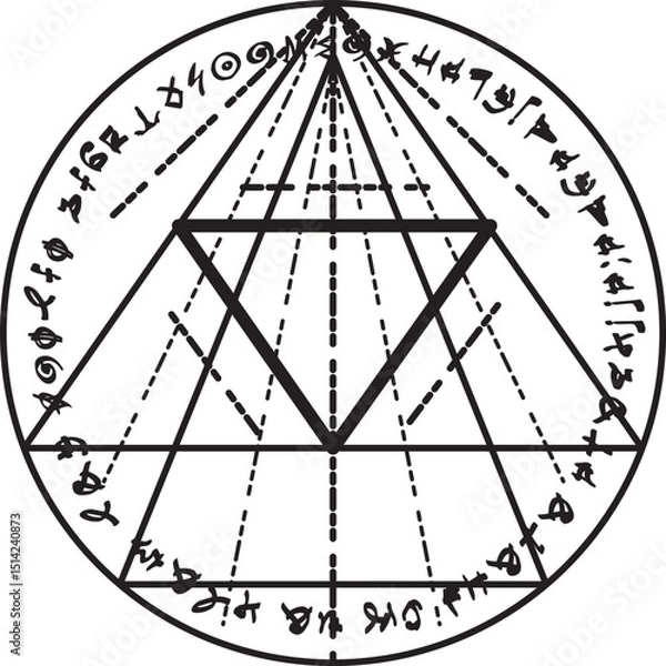 Obraz fantasy magic circle Create magic circles and cast spells.,Destiny of Stars and Adventure, Witches, wizards, and the magic realm.