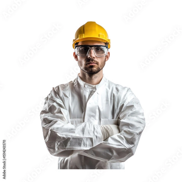 Fototapeta Manufacturing Engineer isolated on transparency background
