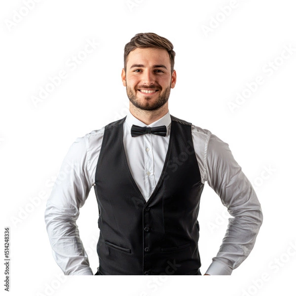 Obraz Restaurant Manager isolated on transparency background