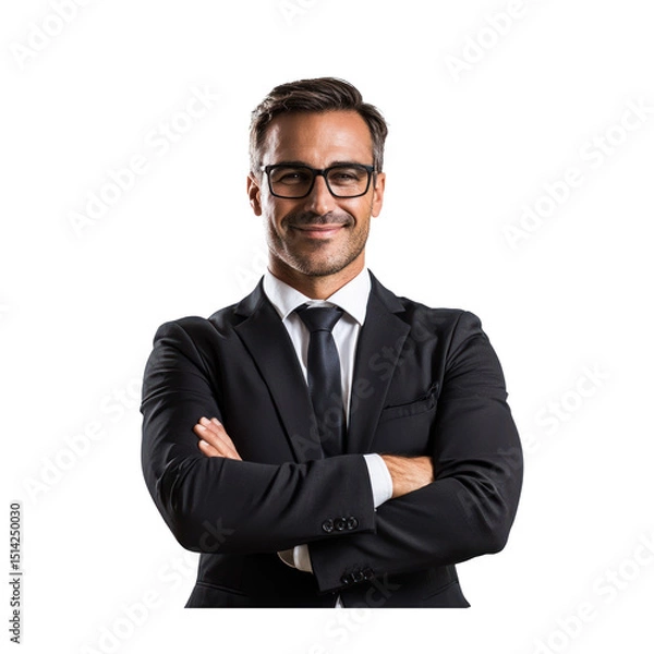 Obraz Real Estate Broker isolated on transparency background