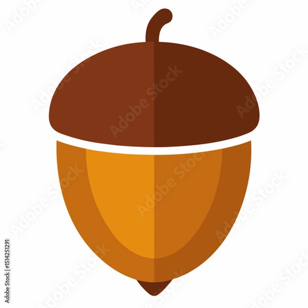 Fototapeta Acorn Icon Vector Illustration Simplified Oak Nut Designs in Minimalist Style for Creative Use