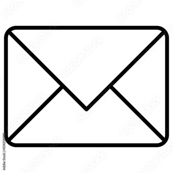 Obraz Email outline icon. Simple vector icon design in outline style. Editable vector format
