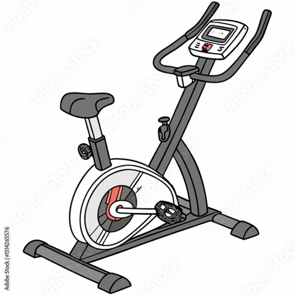 Fototapeta Professional exercise bike cutout transparent background ready design projects