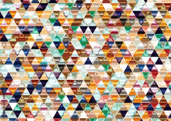Obraz Beautiful Shiny Mosaic Triangular Background