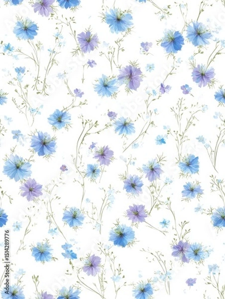 Fototapeta seamless floral pattern