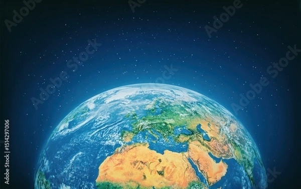 Fototapeta Earth from space, detailed view