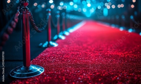 Obraz Hollywood red carpet event with vip entrance, night award show