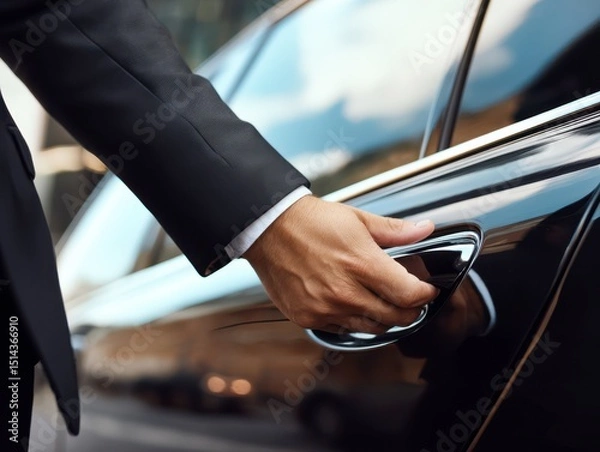 Fototapeta Luxury car service for business executives
