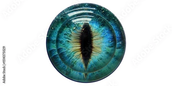 Obraz eye of the eye. Animal, cat, reptile, fantasy iris, eyes.