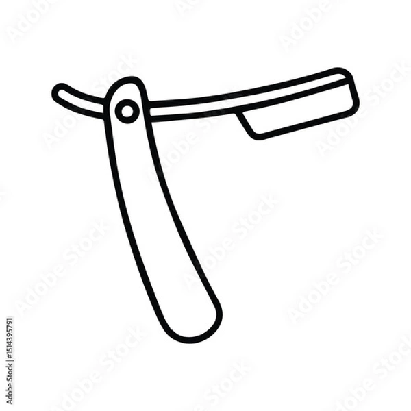 Obraz Razor Icon. Folding Razor Vector Illustration. Manual Shaver.