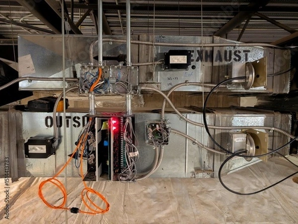Obraz electric power supply. Air handler with fans .