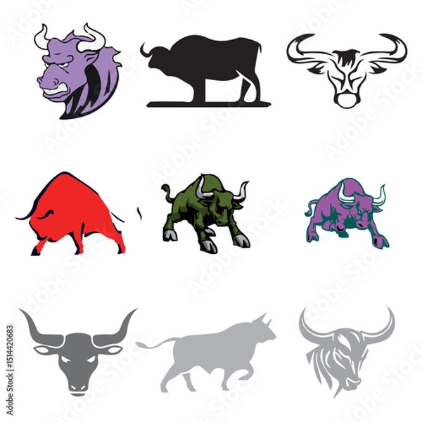 Obraz bull vector