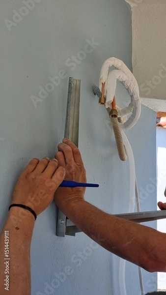 Fototapeta air condition aircondition installation techician