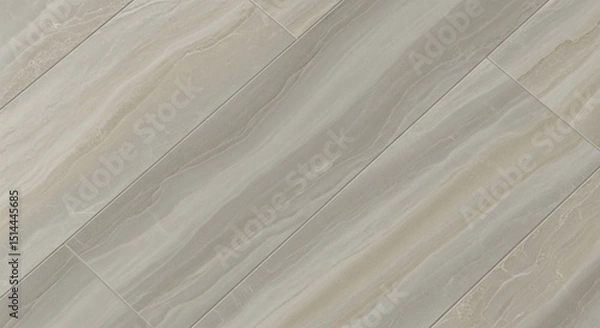 Obraz Elegant light marbled floor tiles arranged diagonally, showcasing a subtle natural stone pattern for modern interiors.
