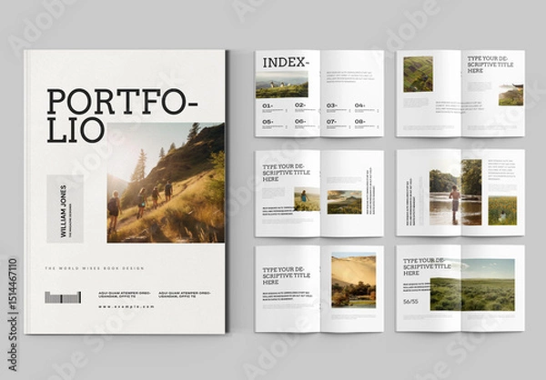 Fototapeta Minimal Portfolio Brochure Layout Design