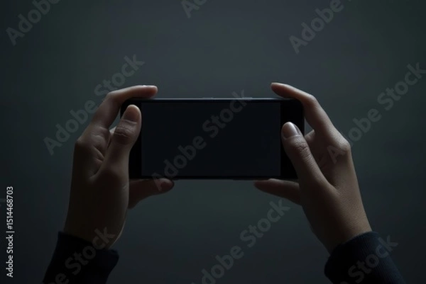 Fototapeta Experience enhanced visuals by rotating your phone for horizontal view, Rotate Your Phone for Horizontal Experience motion graphics