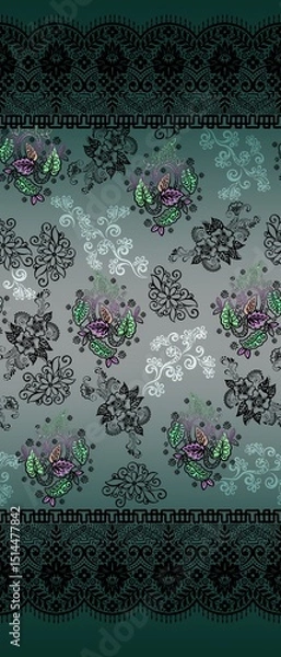 Fototapeta Beautifull pattern design for textile fabric