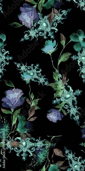 Fototapeta Beautifull pattern design for textile fabric