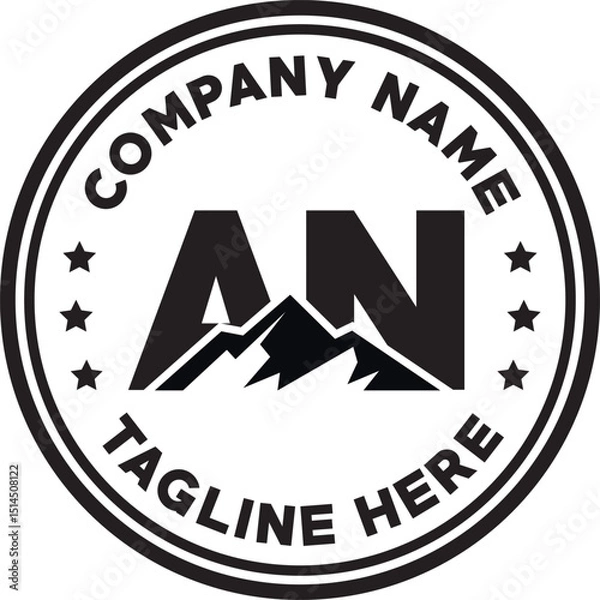 Obraz AN simple mountain silhouette logo